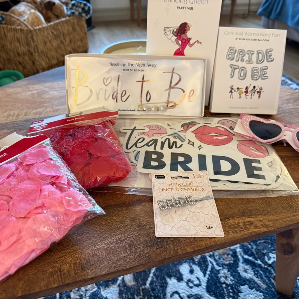 Bride to Be Party Kit with Pink Accessories